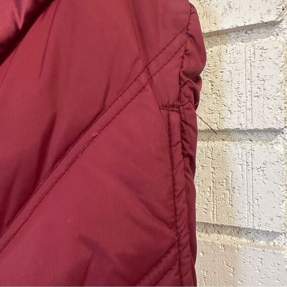 Obermeyer Vintage Red Maroon Puffer Goose Down Vest Size Large - Picture 5 of 14
